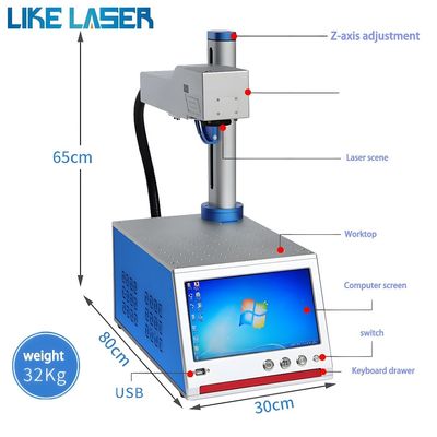 衣料品店 LIKE-F-ILM-001 ファイバーレーザーマーキングマシン プラスチック彫刻と切断