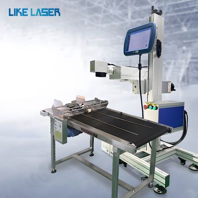 プラスチックと木材のためのオンライン飛行CO2レーザーマークマシン 190cm * 150cm * 70cm 300kg